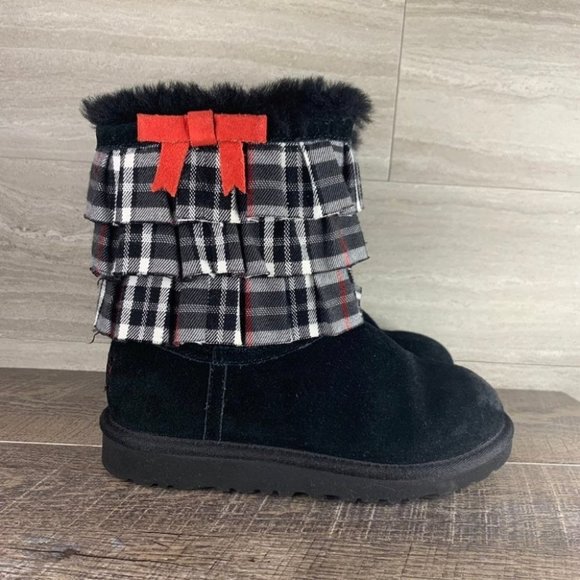 UGG Other - Girls UGG Eloise Plaid Ruffle Boots